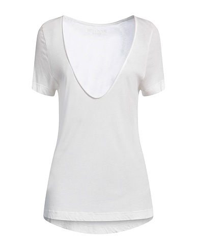 ZADIG&VOLTAIRE Basic T-Shirt Ivory 69% Viscose, 20% Polyamide, 11% Cashmere