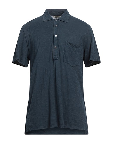 BARENA Polo shirt Navy blue 100% Cotton