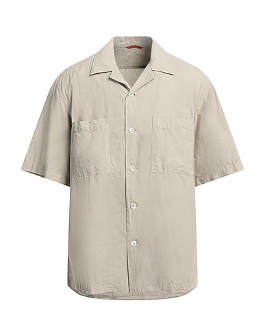 BARENA Camicia tinta unita Grigio chiaro 100% Cotone