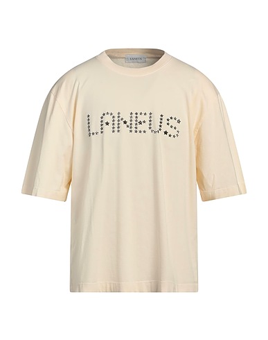 LANEUS T-Shirt Cremeweiß 100% Baumwolle