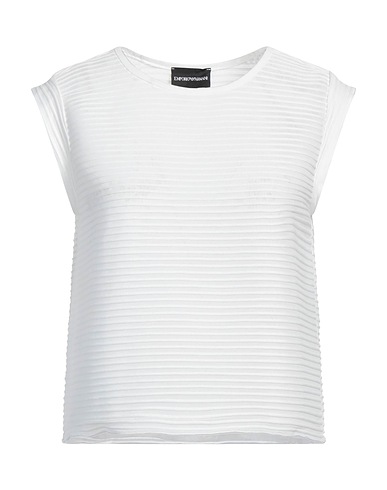 EMPORIO ARMANI Top White 92% Polyester, 8% Elastane