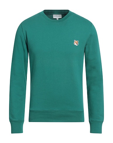 MAISON KITSUNÉ Felpa Verde smeraldo 100% Cotone