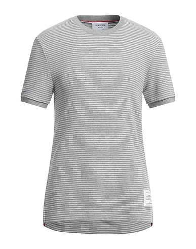 THOM BROWNE T-shirt Light grey 100% Cotton