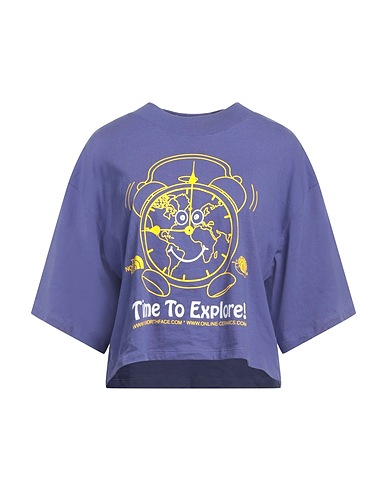 THE NORTH FACE T-shirt Purple 100% Cotton
