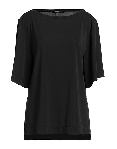SEVENTY VENEZIA Basic T-shirt Black 95% Polyester, 5% Elastane