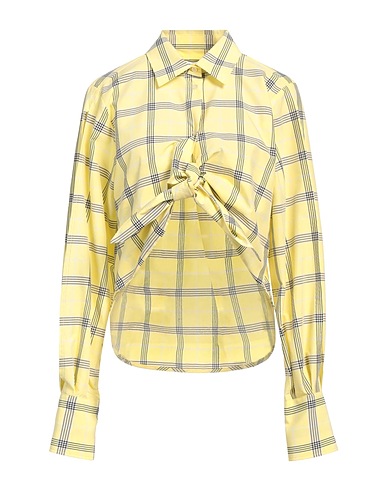 MSGM Checked shirt Pastel yellow 60% Cotton, 40% Polyester