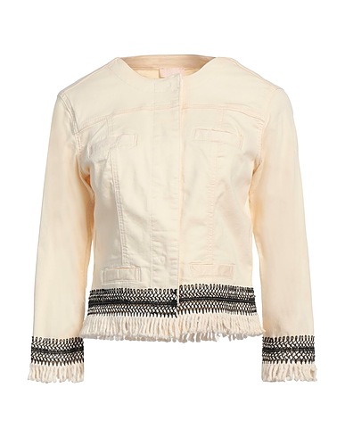 LIU •JO Jacket Ivory 97% Cotton, 3% Elastane
