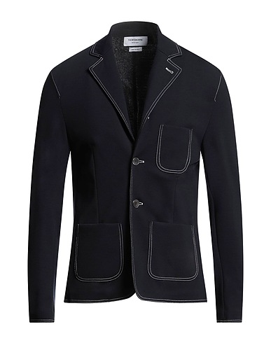 THOM BROWNE Blazer Midnight blue 60% Wool, 37% Polyamide, 3% Elastane