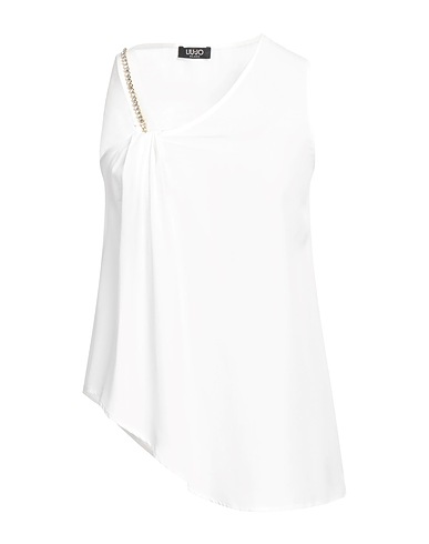 LIU •JO Top Blanco 82% Acetato, 18% Seda