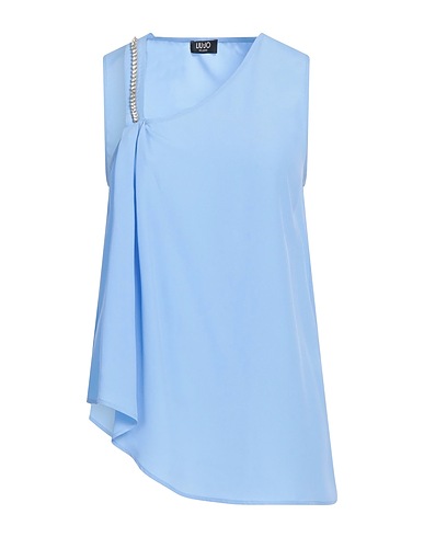 LIU •JO Top Azul profundo 82% Acetato, 18% Seda