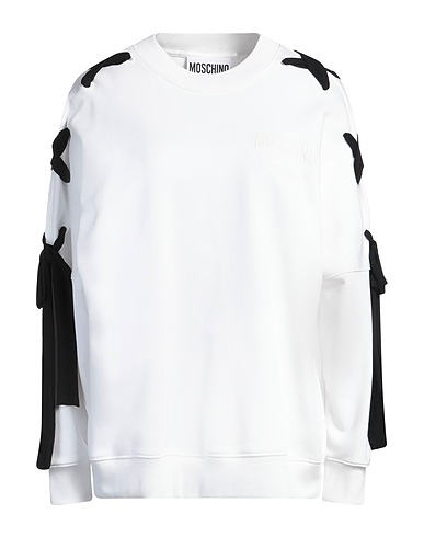MOSCHINO Sweatshirt COUTURE White 100% Cotton, Silk