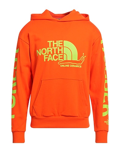 THE NORTH FACE Hooded sweatshirt Orange 100% Cotton, Elastane