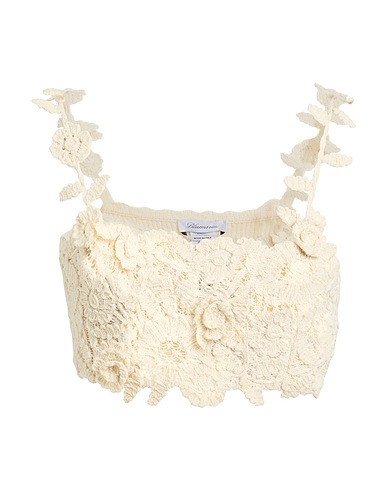 BLUMARINE Top Avorio 75% Cotone, 25% Poliammide