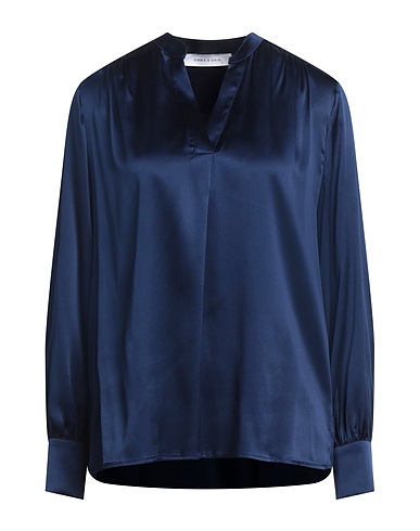 EMMA & GAIA Top Midnight blue 93% Silk, 7% Elastane