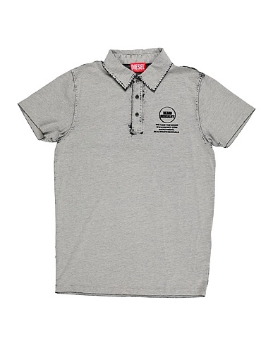 DIESEL Polo shirt Grey 55% Cotton, 45% Polyester