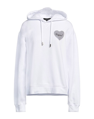 DSQUARED2 Hooded sweatshirt White 100% Cotton, Elastane