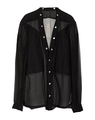 RICK OWENS Solid colour shirt Black 100% Cupro