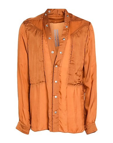 RICK OWENS Camicia tinta unita Cammello 100% Cupro