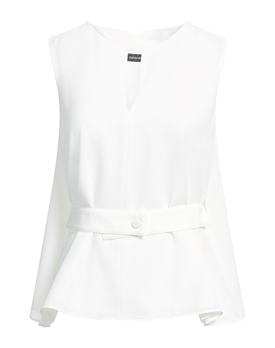EMPORIO ARMANI Top Bianco 95% Poliestere, 5% Elastan