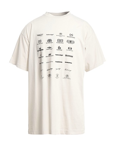 BALENCIAGA T-shirt Ivory 100% Cotton, Elastane