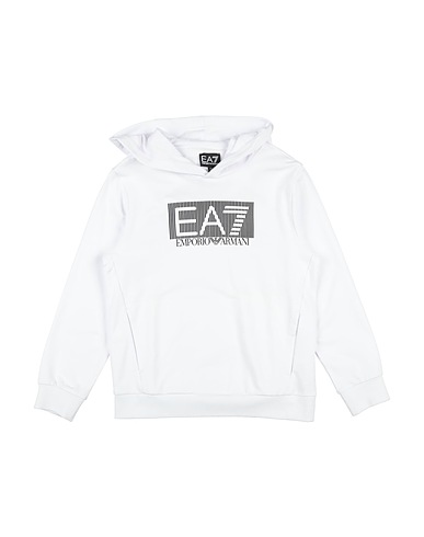 EA7 Hooded track jacket  White 100% Cotton