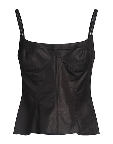 STELLA McCARTNEY Bustier Black 40% Polyamide, 36% Cotton, 24% Linen