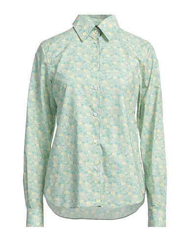 ASPESI Floral shirts & blouses Light green 100% Cotton