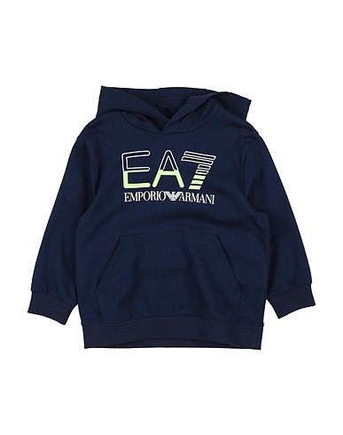 EA7 Felpa Blu navy 100% Cotone, Elastan
