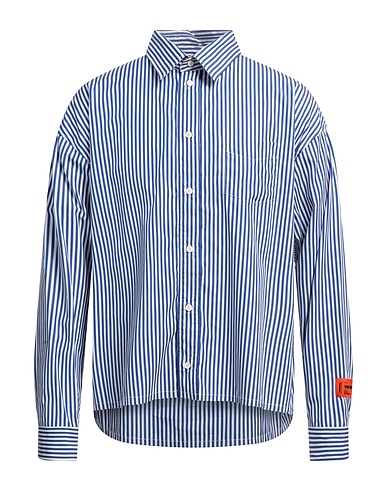 HERON PRESTON Striped shirt Navy blue 100% Cotton