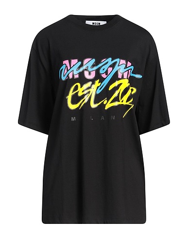 MSGM T-shirt Black 100% Cotton