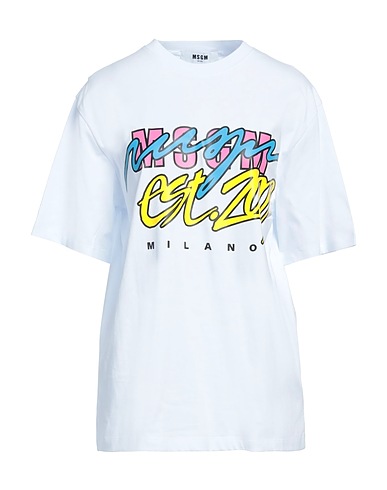MSGM T-shirt White 100% Cotton