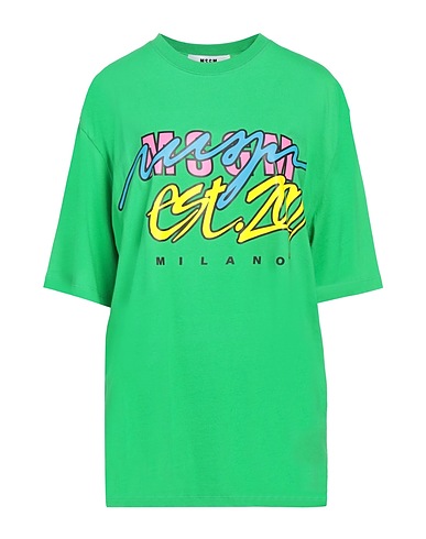 MSGM T-shirt Green 100% Cotton