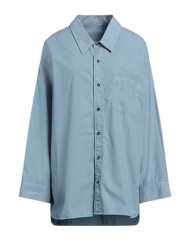 NINE IN THE MORNING Solid colour shirts & blouses Light blue 100% Cotton