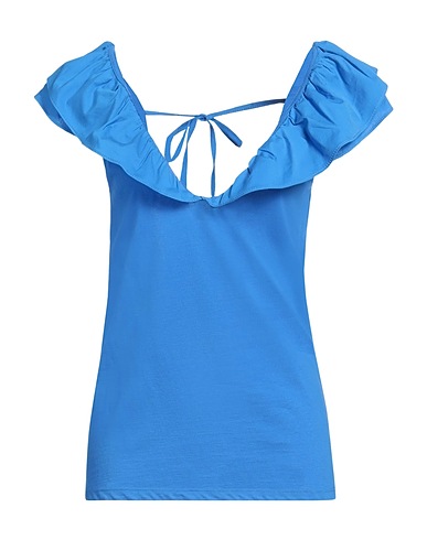 FRACOMINA Top Bleu d'azur 100% Coton, Élasthanne