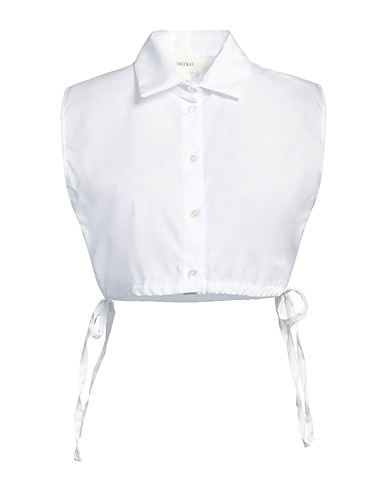 VICOLO Solid color shirts & blouses White 100% Cotton