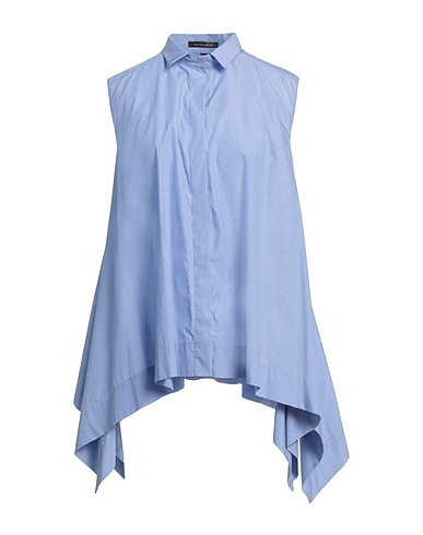 WALTER VOULAZ Camicie e bluse tinta unita Celeste 100% Cotone
