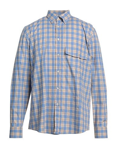 LAB. PAL ZILERI Checked shirt Light blue 100% Cotton