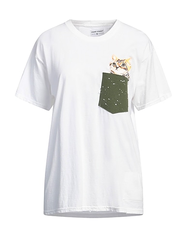 FRONT STREET 8 Oversize-T-Shirt White 100% Cotton