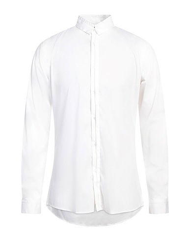 LAB. PAL ZILERI Solid color shirt White 74% Cotton, 23% Polyamide, 3% Elastane
