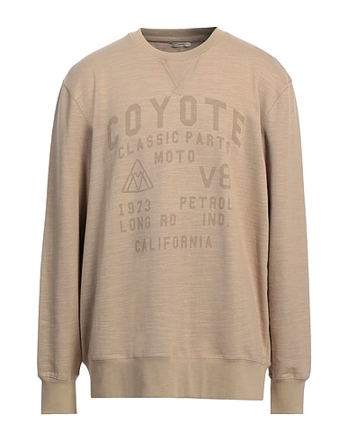 PETROL INDUSTRIES Co. Sweatshirt Beige 100% Organic cotton