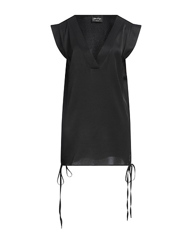 ANDREA YA' AQOV Top Black 70% Acetate, 30% Silk