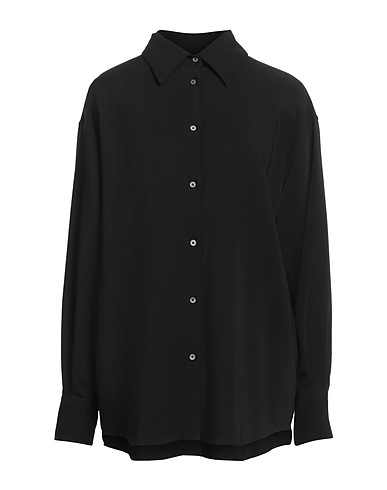 FABIANA FILIPPI Solid colour shirts & blouses Black 97% Viscose, 3% Elastane