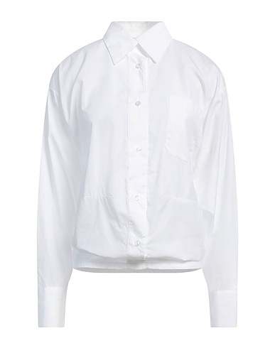 HANAMI D'OR Solid color shirts & blouses White 100% Cotton