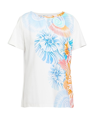 IVI COLLECTION T-shirt White 100% Cotton, Silk, Viscose