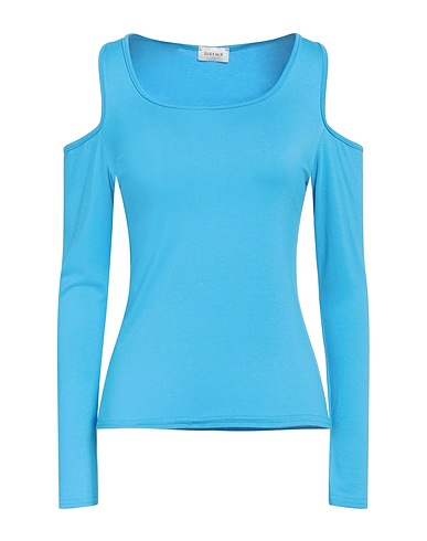 SUSY-MIX Basic T-Shirt Azurblau 94% Viskose, 6% Elastan