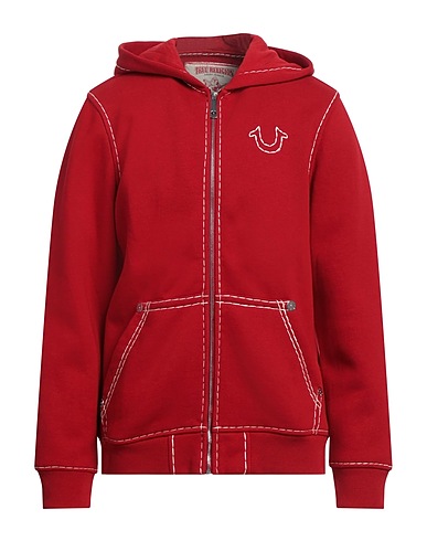 TRUE RELIGION Hooded sweatshirt Red 63% Cotton, 37% Polyester
