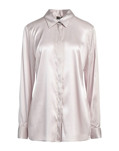 ELISABETTA FRANCHI Camicie e bluse tinta unita Grigio chiaro 93% Seta, 7% Elastan