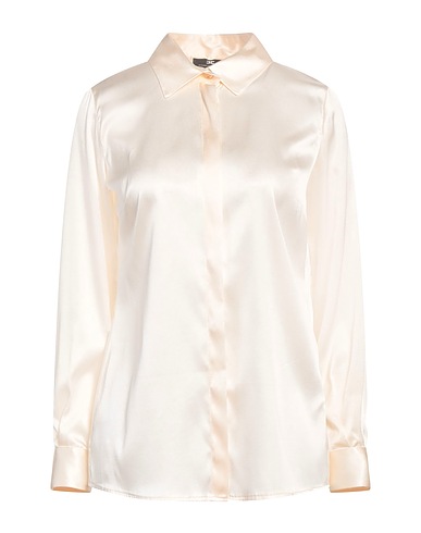 ELISABETTA FRANCHI Solid color shirts & blouses Ivory 93% Silk, 7% Elastane