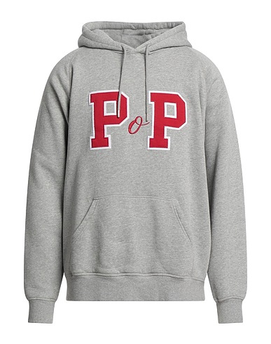 POP TRADING COMPANY Hooded sweatshirt Light grey 80% Cotton, 20% Polyester