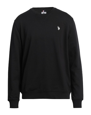 U.S.POLO ASSN. Felpa Nero 100% Cotone